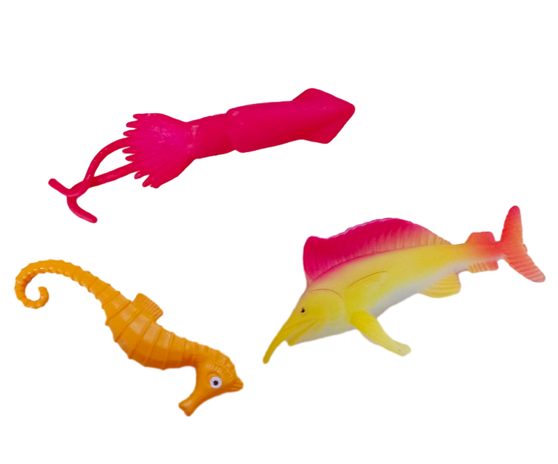 TPR sea animal figurines （24 styles assorted）